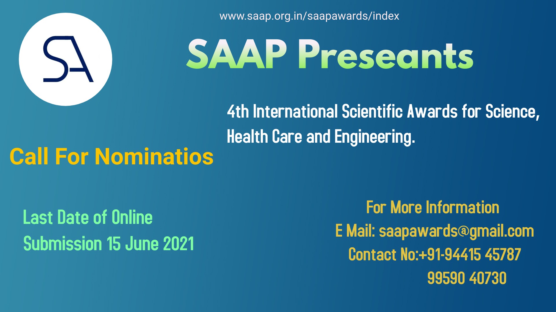4th International Scientific Awards for Science, Health Care and Engineering - 2022